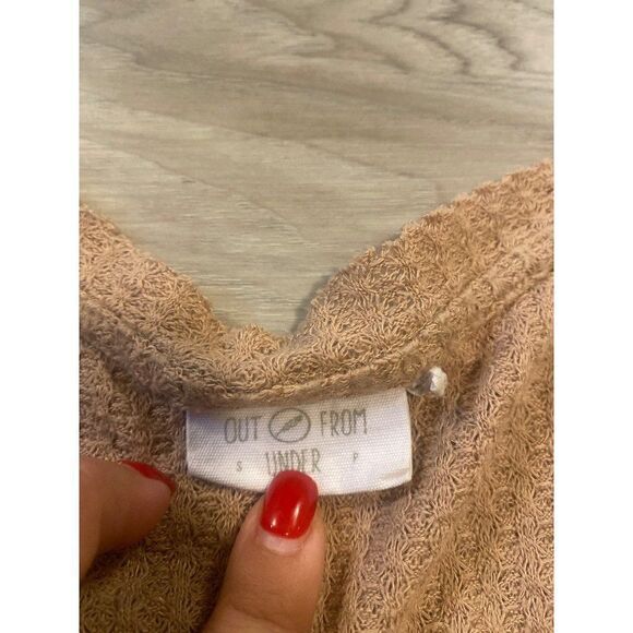 Out from Under, Urban Outfitters, waffle knit long sleeve oversized shirt sz sm - Picture 4 of 7